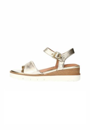 Sandalen met plateauzool - gold