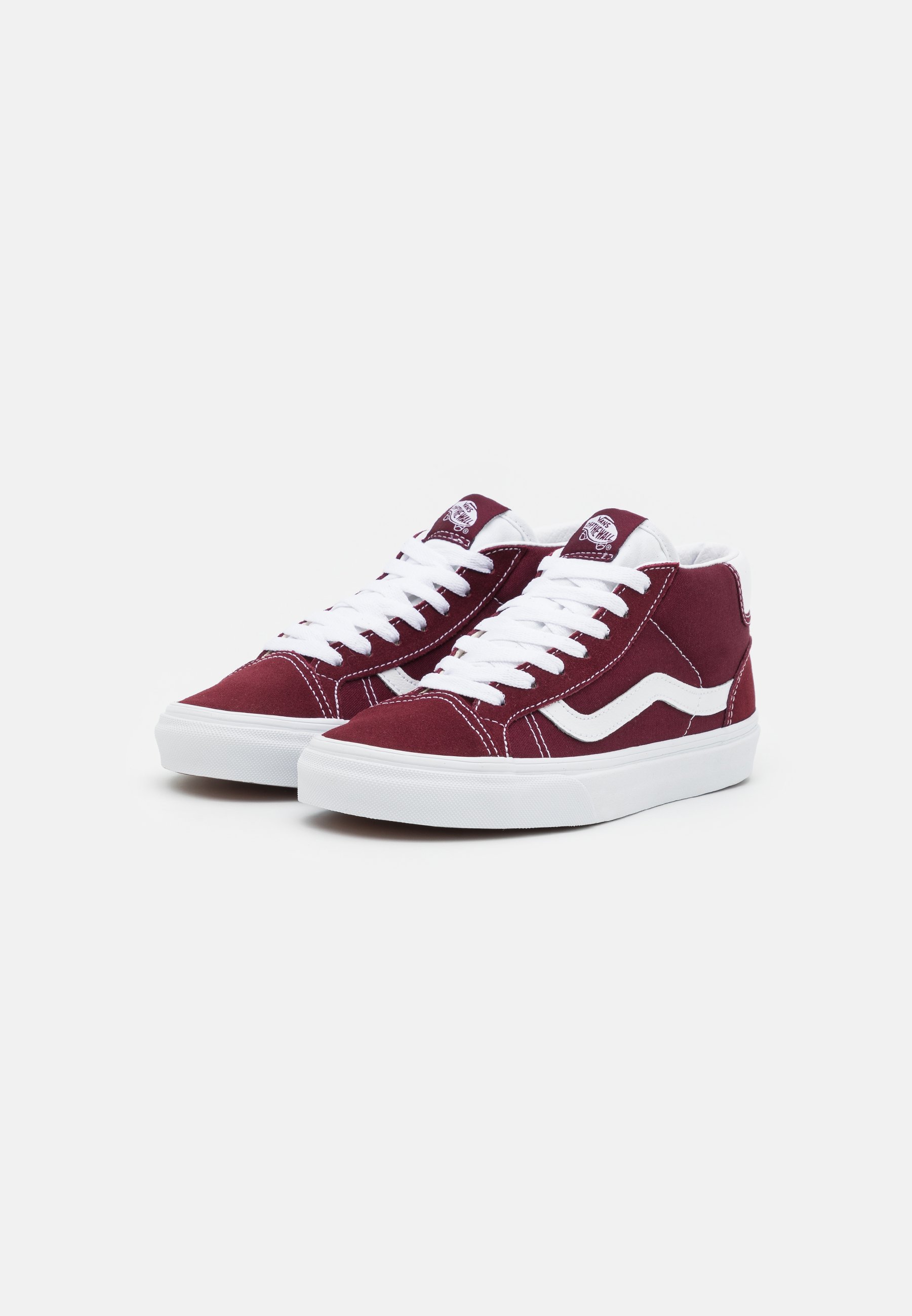 Vans MID SKOOL 37 UNISEX - Sneakers hoog - port royale/true  white/bordeauxrood - Zalando.nl