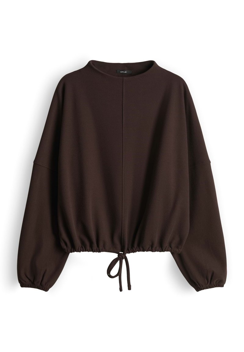 Opus Felpa con Cappuccio Donna Marrone Melange Casual