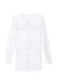 COLLAR DETAILED - Button-down blouse - white