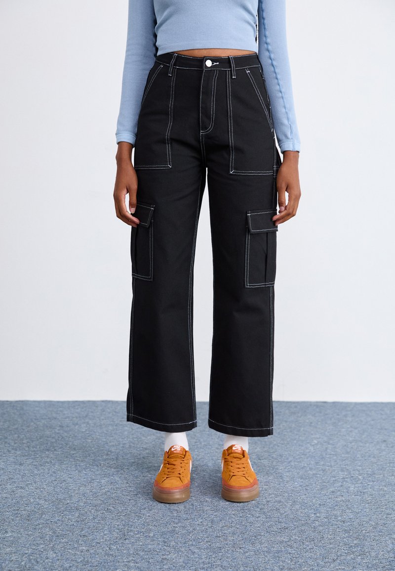 Santa Cruz WORKERS PANT - Kapsáče - black/white