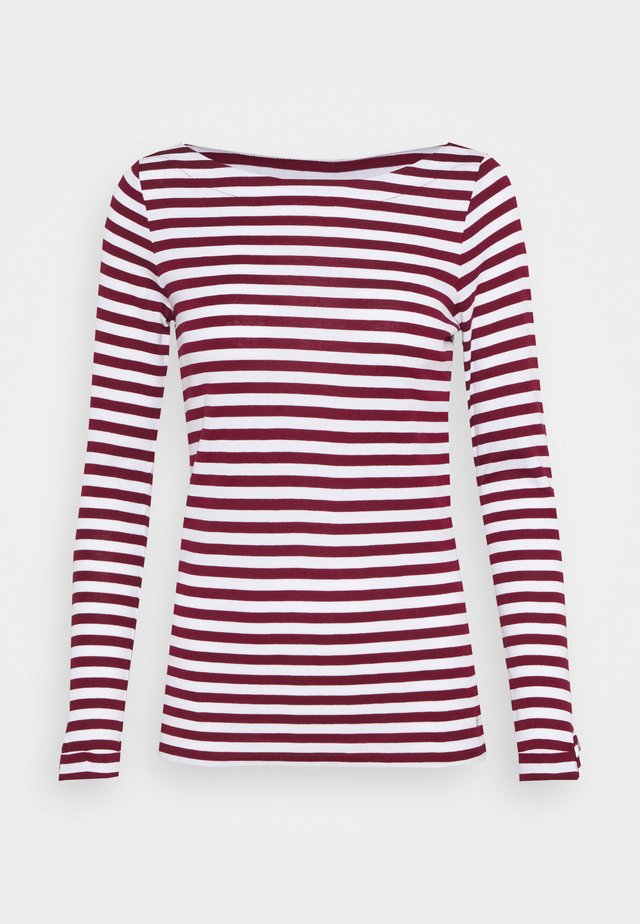 STRIPE LONGSLEEVE - Langarmshirt - bordeaux red