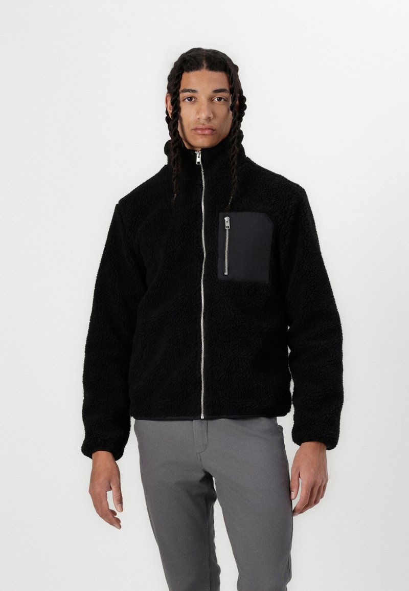 Jack & Jones JJBRADLEY JACKET - Fleecejas - black