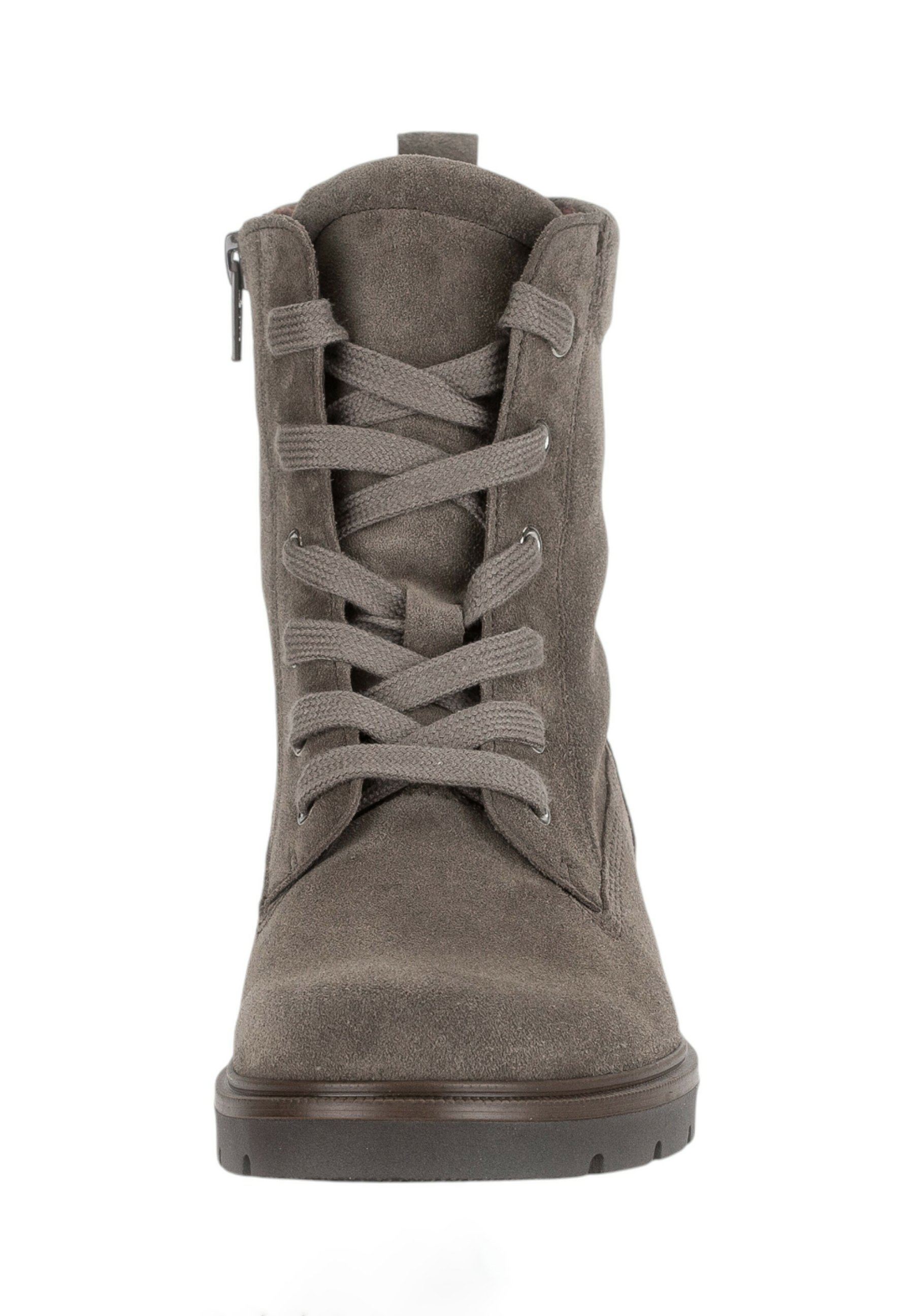 Bottines Gabor Pour Femme - Modèle 4.651 En Cuir Suédé Gris, Talon Bloc, Fermeture éclair