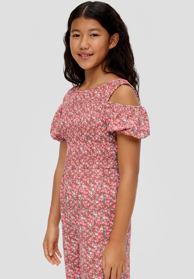 s.Oliver MET GESMOKT DETAIL - Jumpsuit - rubinrot