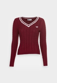 Hollister Co. Strickpullover - dark red