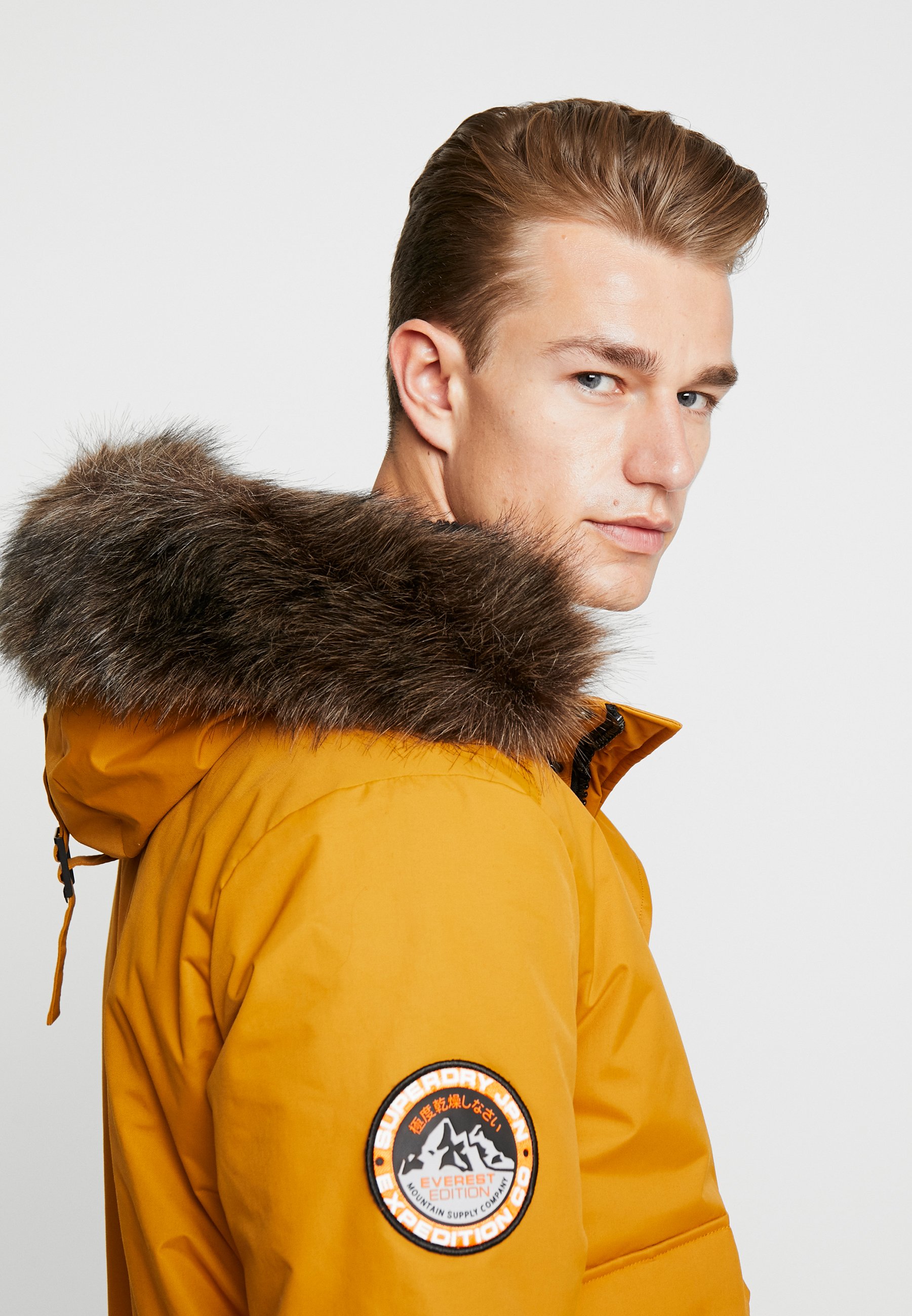 mustard superdry coat