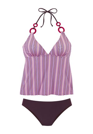 TANKINI SET - Bikini - rosa bedruckt