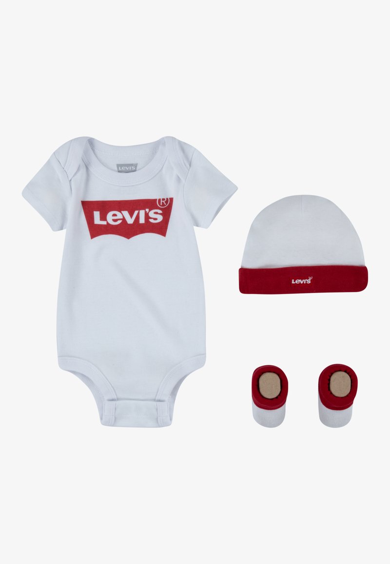 Levi's® - BATWING ONESIE HAT BOOTIE UNISEX SET - Cadeau de naissance - white, Agrandir