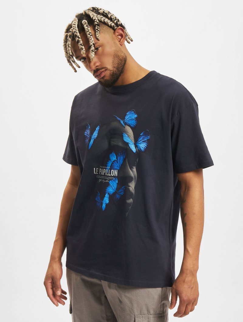 Upscale by Mister Tee - LE PAPILLON OVERSIZE  - T-shirt con stampa - navy, Ingrandire