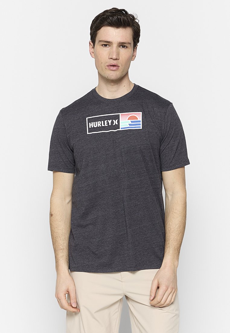 hurley T-shirt print donkergrijs