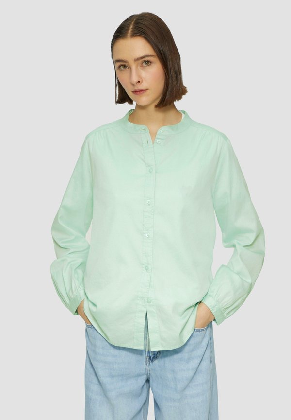MIT RAFFUNGEN - Hemdbluse - ozeangrün