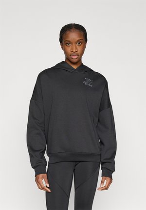 3 STRIPES STUDIO HOODIE - Mikina s kapucňou - black