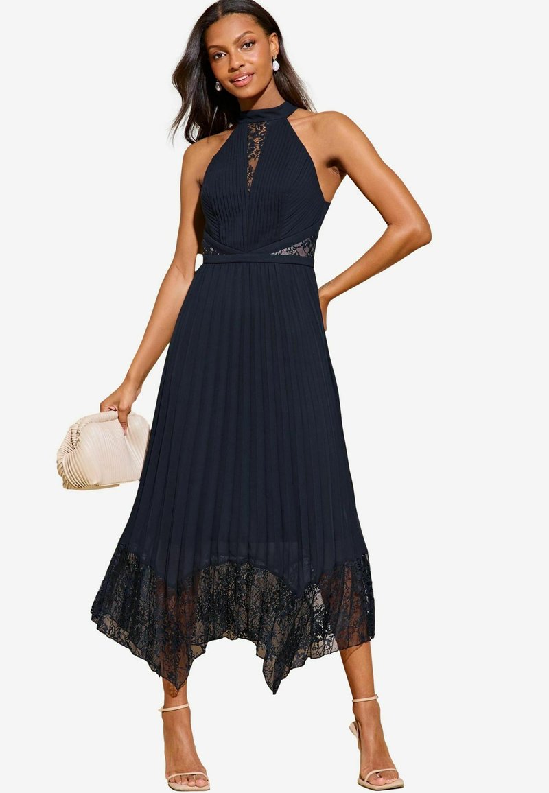 Lipsy HALTER PLEATED-REGULAR FIT - Maksi garuma kleita - navy blue