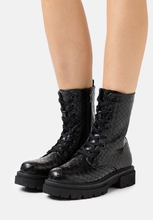 MYKEL - Lace-up ankle boots - black