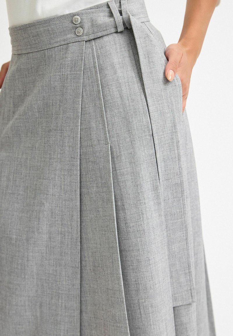 Next TEXTURED MIDI WRAP SKIRT - Wickelrock - grey/grau - Zalando.de 