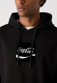 Antony Morato HOODIE BOXY FIT WITH FLOCK AND RUBBER INJECTION LOGO PRINT - Sweater - black