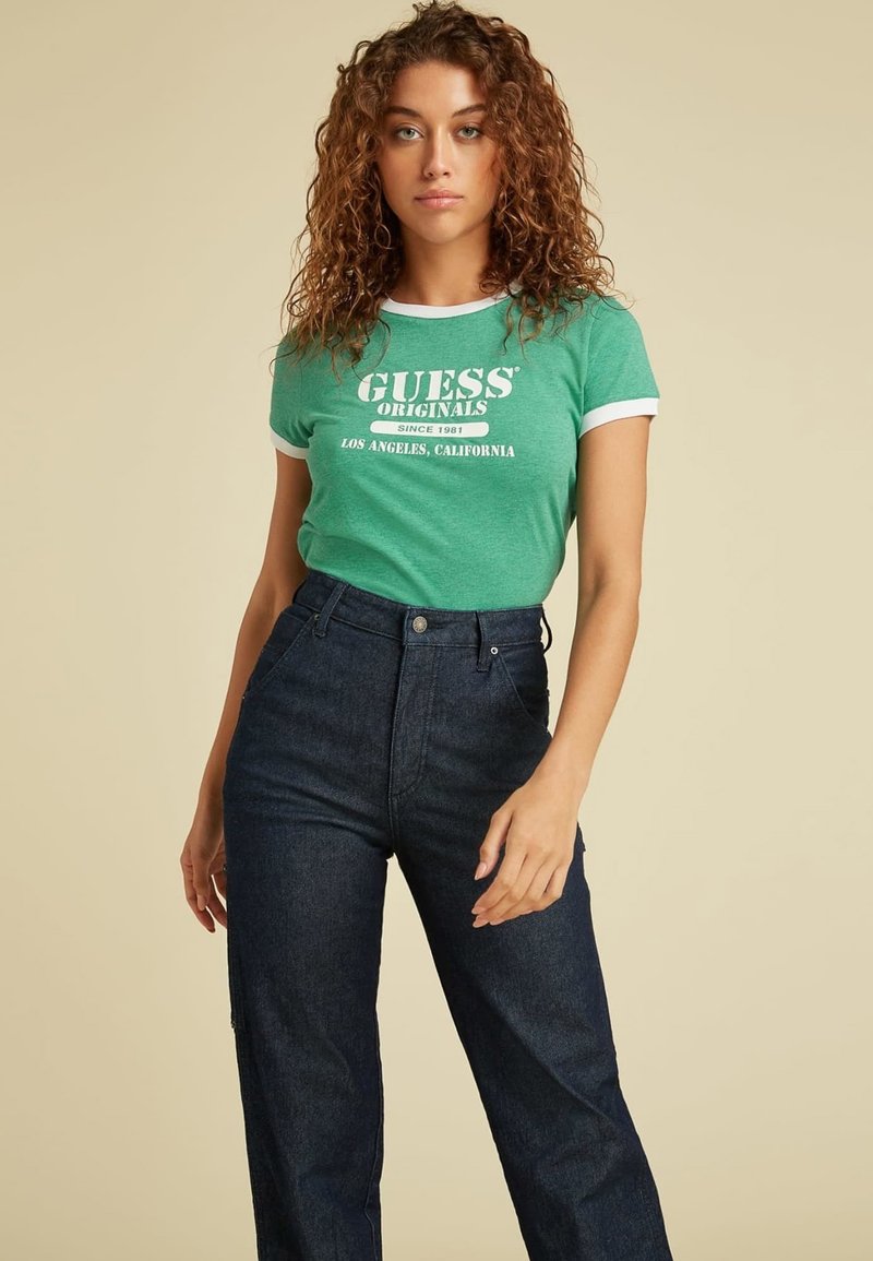 GUESS - Dalia Viscose Blend Crop Shirt Green