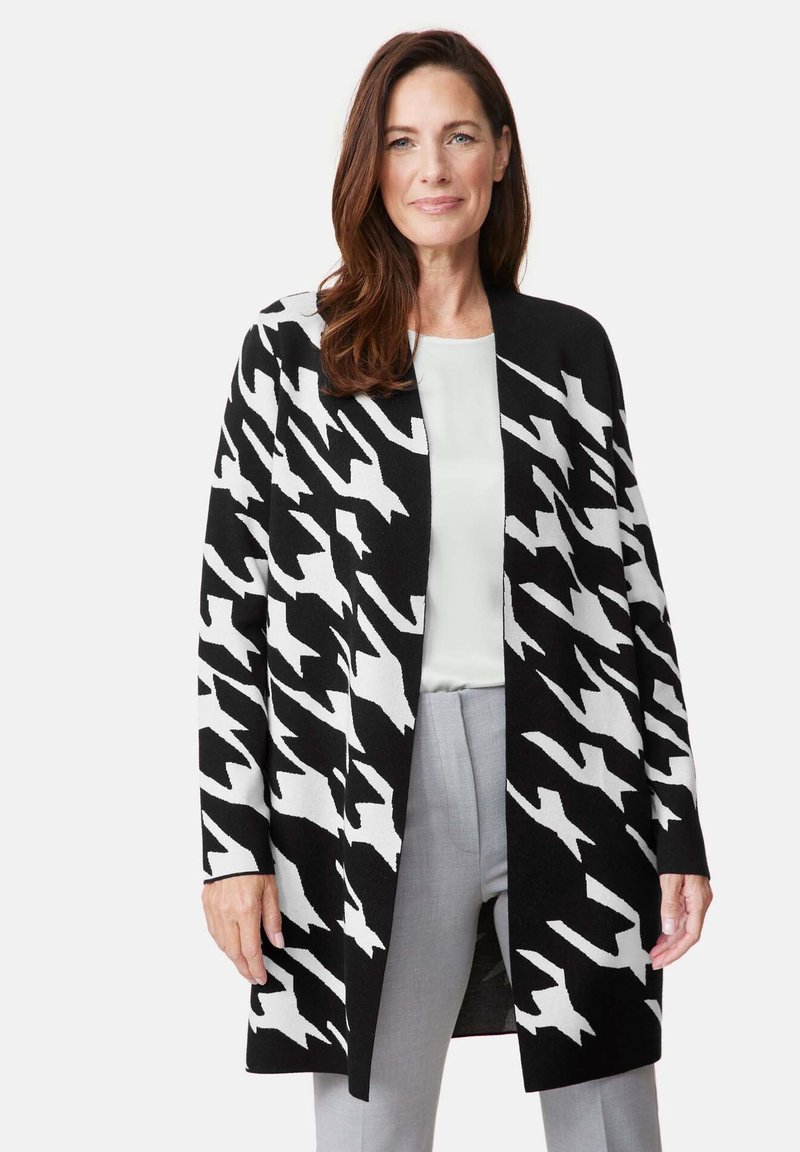 Gerry Weber Strickjacke - black ecru houndstooth jcd