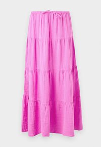 GAUZE TIERED  - Maxi skirt - standout pink