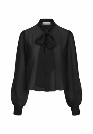 Nicowa, CHIFFONBLUSE MIT SCHLEIFENBINDUNG – ELAWI - Bluse - schwarz