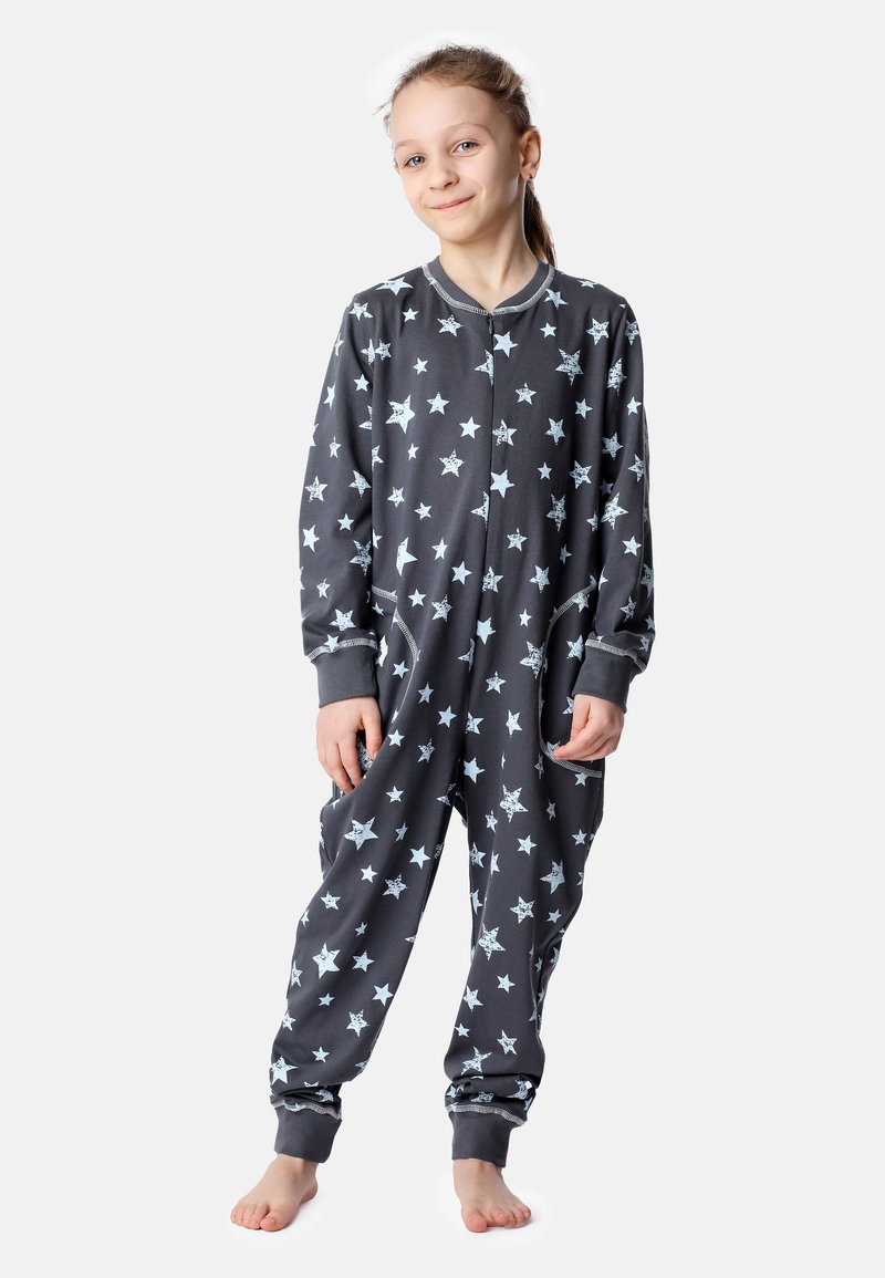 Kinder Wäsche | Bellivalini Pyjama graphite blue stars/grau - QN52613 Kinder Wäsche | Bellivalini Pyjama graphite blue stars/grau - QN52613