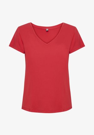 Culture, CUPOPPY V-NECK - Basic póló - bittersweet