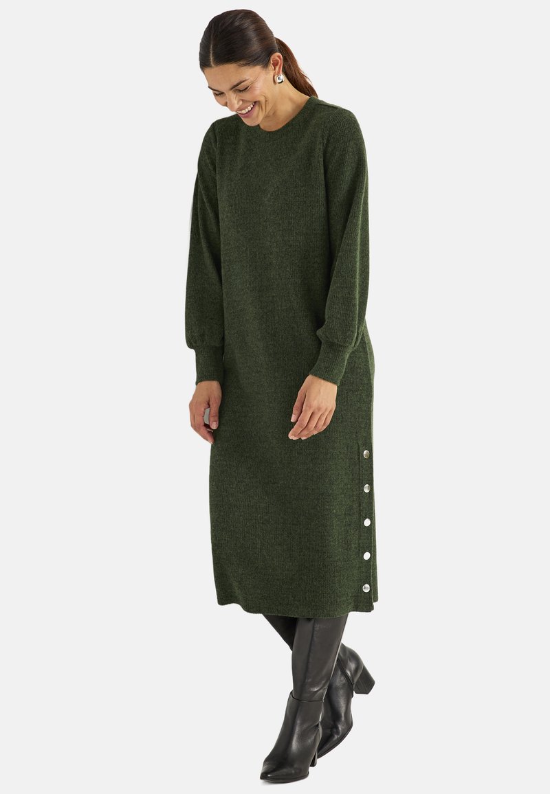 Cellbes of Sweden Gebreide jurk - green melange