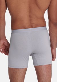 Grå boxershorts i ett mjukt och stretchigt material, med en slät midja och sömlösa sidor för komfort och passform.