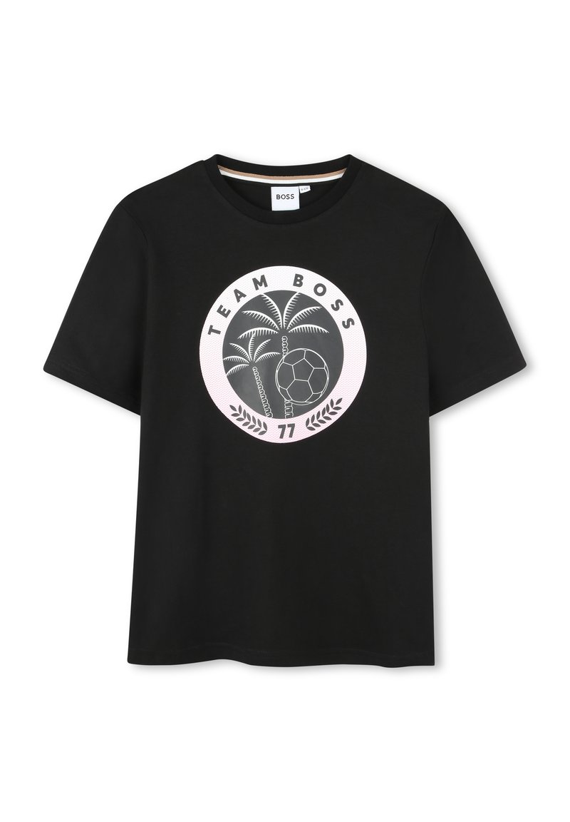 BOSS Kidswear T-shirt print zwart