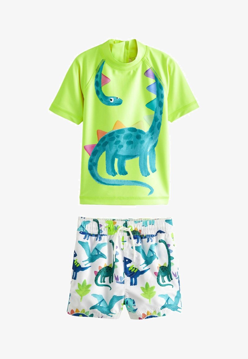 Next SUNSAFE SET - REGULAR FIT - Jogginghose - yellow dinosaur