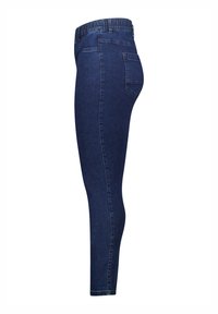 Skinny jeans van donker indigo denim, met een elastische tailleband, vijf-pocket ontwerp en een slim fit langs de benen.