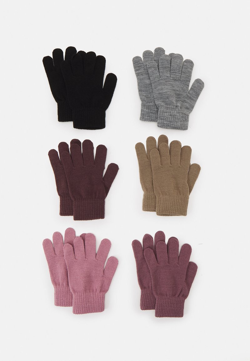 Name it NKFMAGIC GLOVES UNISEX 6 PACK - Gloves - grape shake/packlila taup/huckleber black/grey