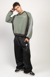 Kaotiko CREW GIULIO OLD UNISEX - Mikina - green/palid blue/gray