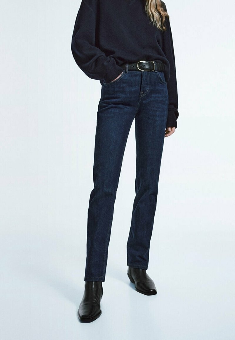 Massimo Dutti Jeans straight leg - blue-black denim