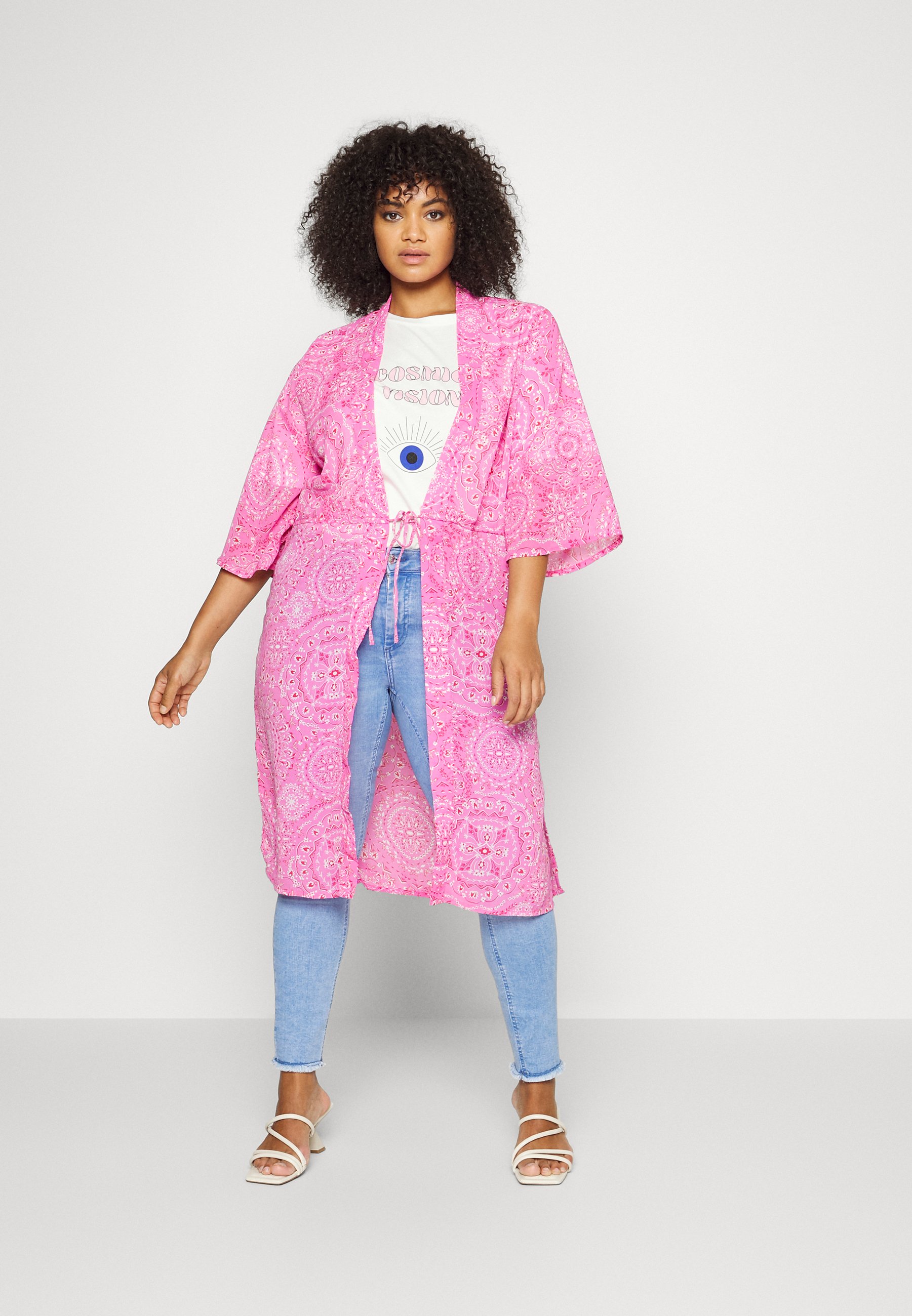 ONLY Carmakoma CARSTACEY - Korte jassen - super pink/donkerroze - Zalando.nl