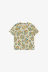 FLOWERS TEE - T-shirt estampada - dark vanilla