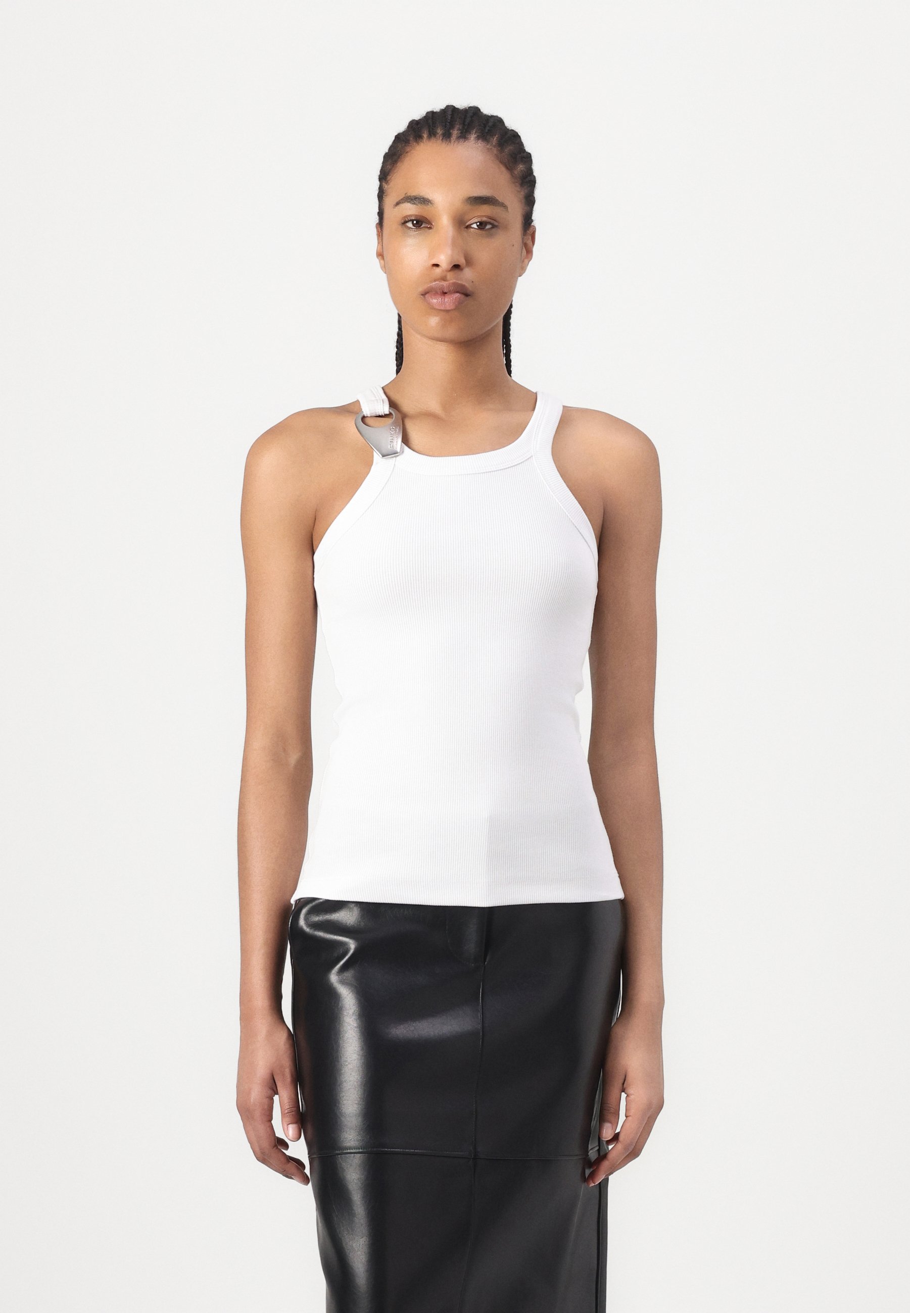 売れ筋商品|||ピンコ Tシャツ レディース トップス CALCOLATORE CANOTTIERA - Top - bianco Top da donna Pinko bianco | La collezione su Zalando