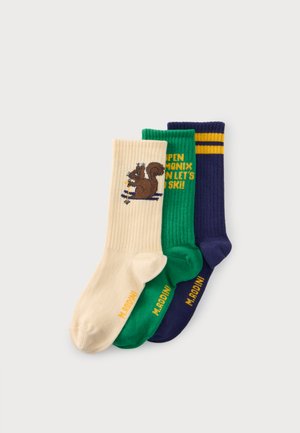 Mini Rodini, SKIING SQUIRREL SOCKS UNISEX 3 PACK - Чорапи - multi-coloured