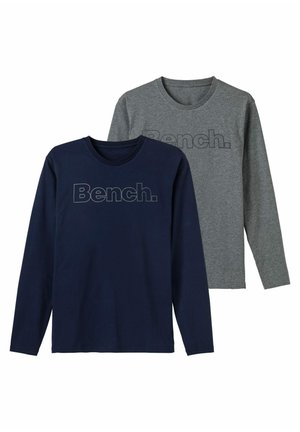 2 PACK - Langarmshirt - navy grau meliert