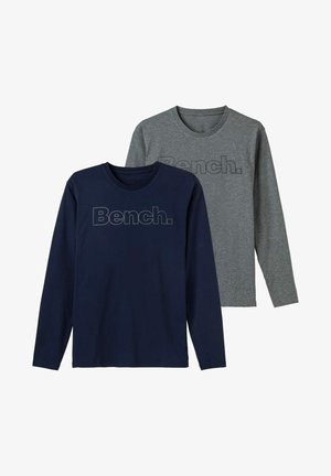 Bench, 2 PACK - Langarmshirt - navy grau meliert