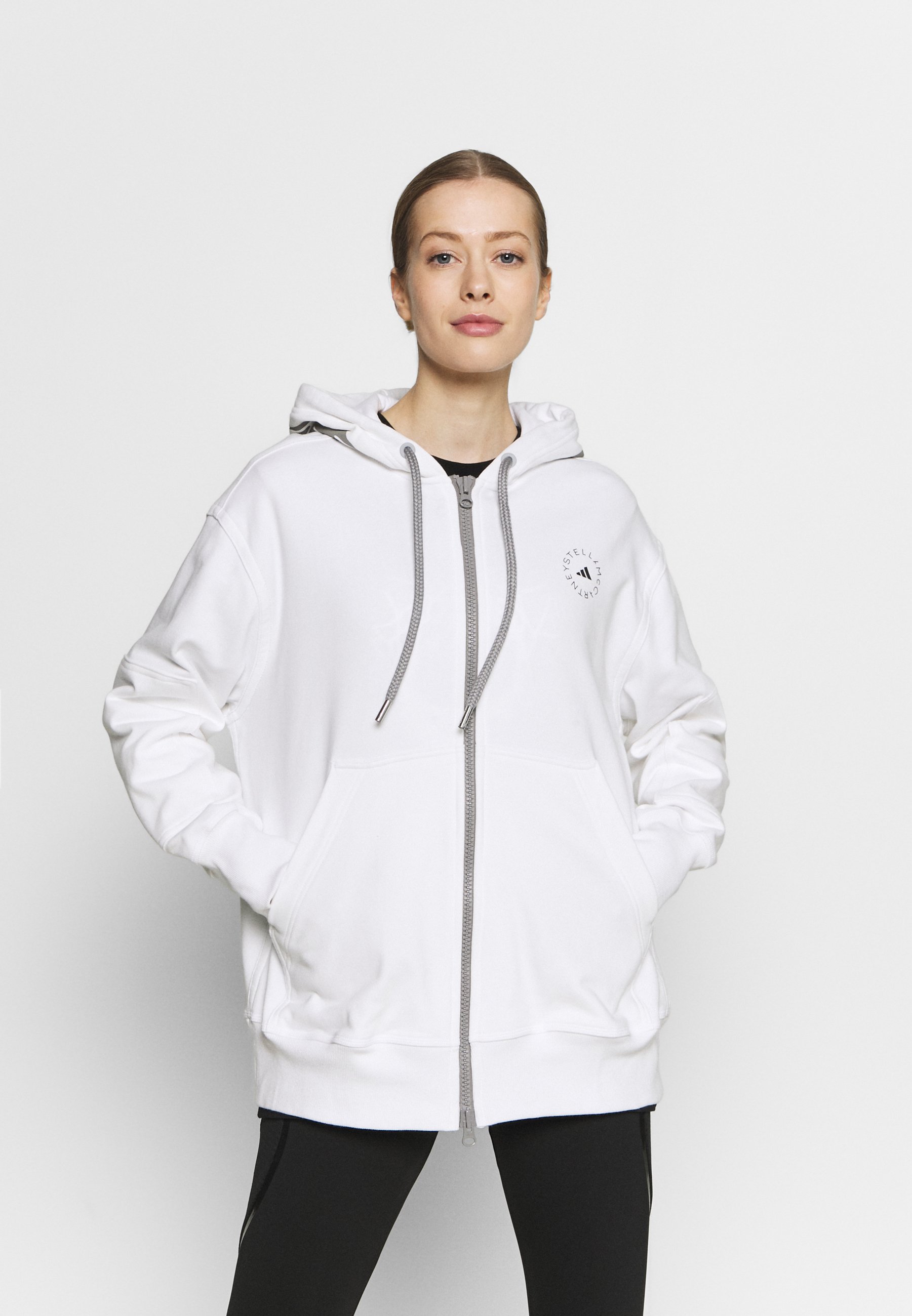 adidas by Stella McCartney HOODY Zip up sweatshirt white adidas by Stella McCartney HOODY Zip up sweatshirt white