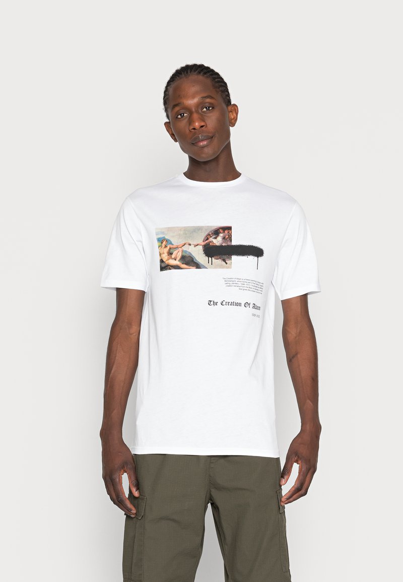 Herren T-Shirts basic | 274 MICHEL ANGELO T-Shirt print white/weiß - QH13970 Herren T-Shirts basic | 274 MICHEL ANGELO T-Shirt print white/weiß - QH13970