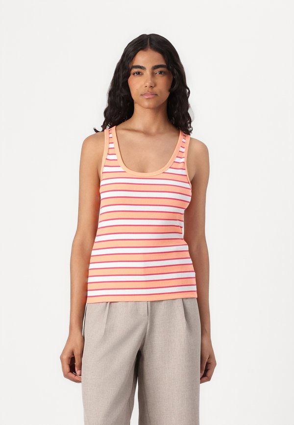 SCOOP TANK STRIPE - Top - orange kiss neon