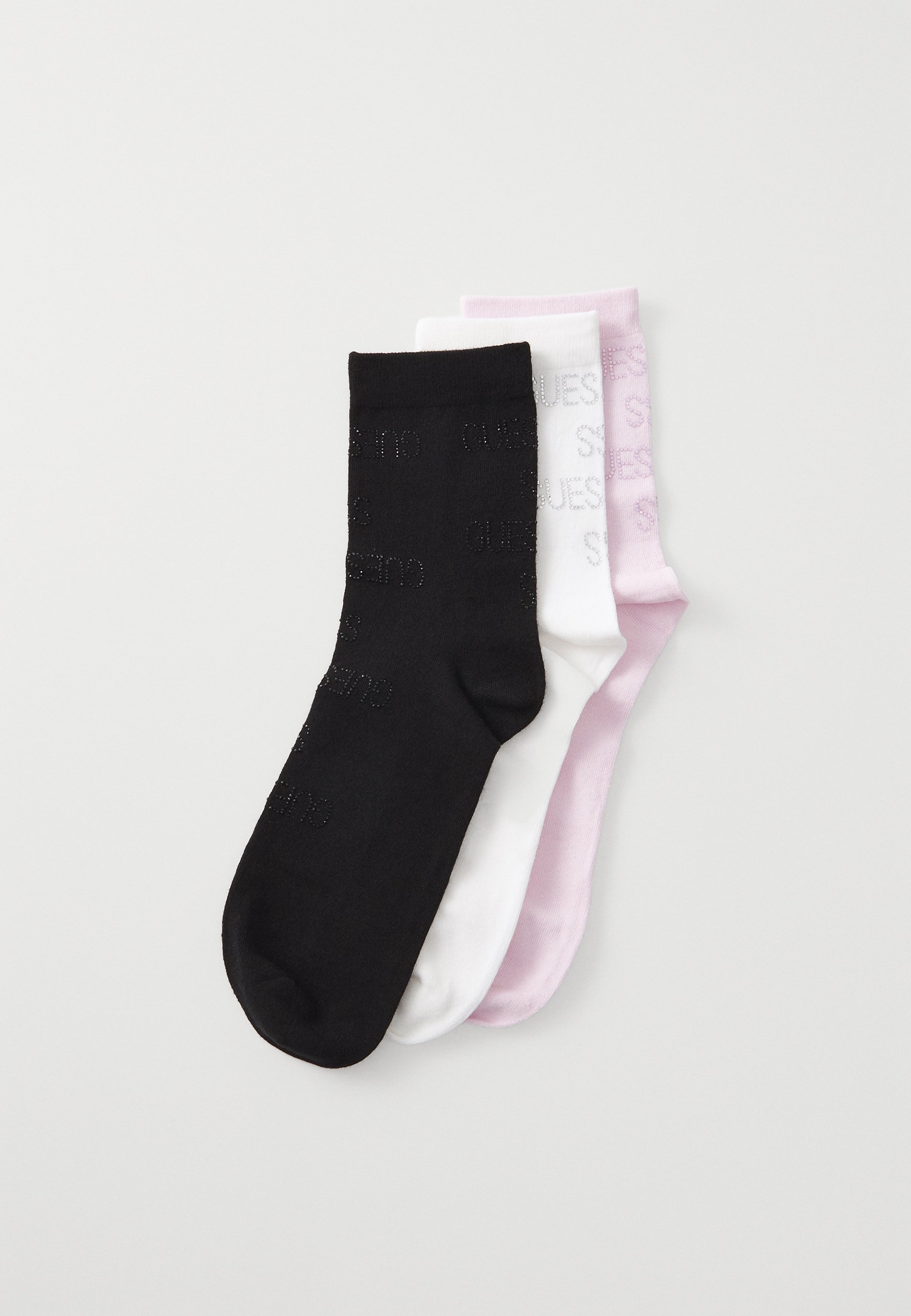 Guess ALLOVER PACK Calcetines white/pink/black/blanco