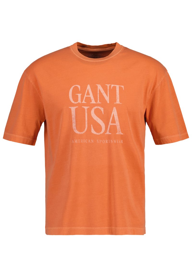 Gant T-shirt print oranje gemêleerd