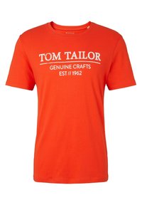 TOM TAILOR Print T-shirt - grenadine red