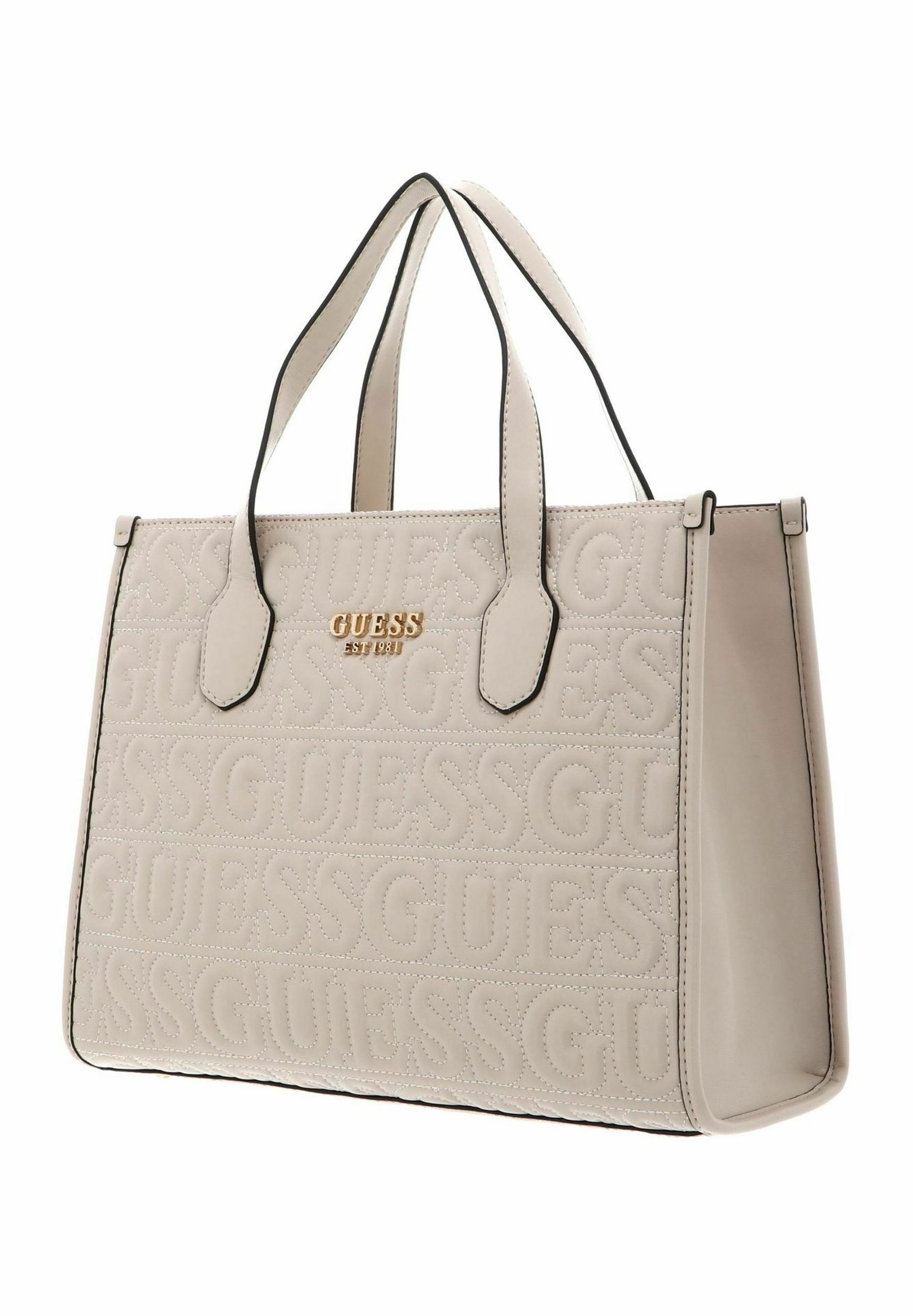 Guess Borsa A Mano Donna D Stone HWHB8660060STO Kaoma - Tracolla In Sintetico, Trapuntata, Con Zip, Spaziosa, Colore Stone, Autunno-Inverno