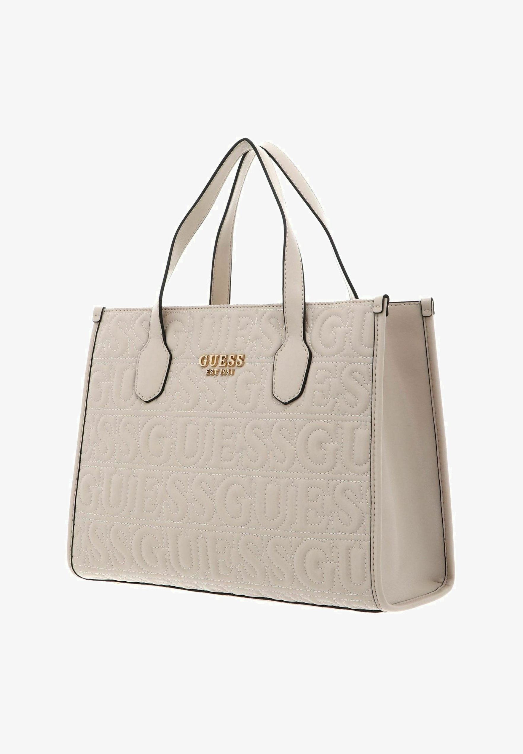 Guess Borsa A Mano Donna D Stone HWHB8660060STO Kaoma - Tracolla In Sintetico, Trapuntata, Con Zip, Spaziosa, Colore Stone, Autunno-Inverno