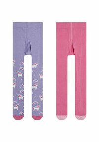 JoJo Maman Bébé RICH UNICORN 2 PACK - REGULAR FIT - Collant - pink